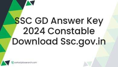 SSC GD Answer Key 2024 Constable Download ssc.gov.in