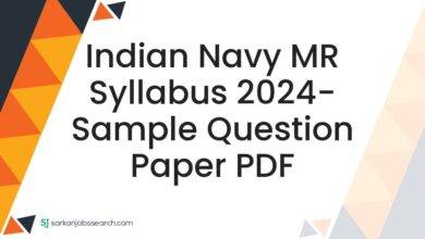 Indian Navy MR Syllabus 2024- Sample Question Paper PDF