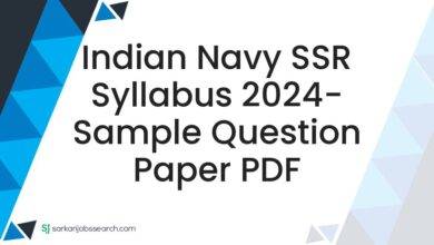 Indian Navy SSR Syllabus 2024- Sample Question Paper PDF