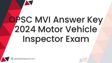 OPSC MVI Answer Key 2024 Motor Vehicle Inspector Exam