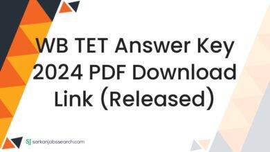 WB TET Answer Key 2024 PDF Download Link (Released)