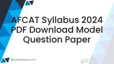 AFCAT Syllabus 2024 PDF Download Model Question Paper