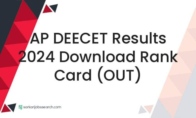 AP DEECET Results 2024 Download Rank Card (OUT)