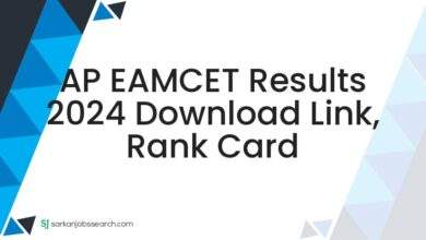 AP EAMCET Results 2024 Download Link, Rank Card