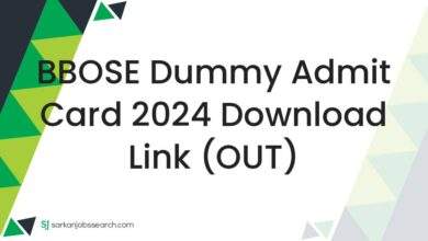 BBOSE Dummy Admit Card 2024 Download Link (OUT)