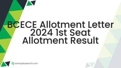 BCECE Allotment Letter 2024 1st Seat Allotment Result