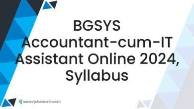 BGSYS Accountant-cum-IT Assistant Online 2024, Syllabus