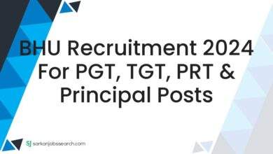 BHU Recruitment 2024 For PGT, TGT, PRT & Principal Posts