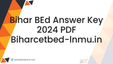 Bihar BEd Answer Key 2024 PDF biharcetbed-lnmu.in