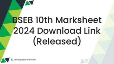 BSEB 10th Marksheet 2024 Download Link (Released)