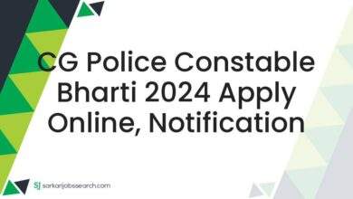 CG Police Constable Bharti 2024 Apply Online, Notification