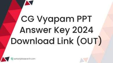 CG Vyapam PPT Answer Key 2024 Download Link (OUT)