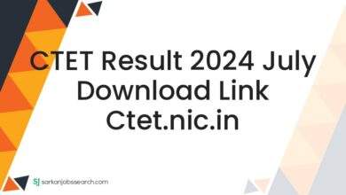 CTET Result 2024 July Download Link ctet.nic.in