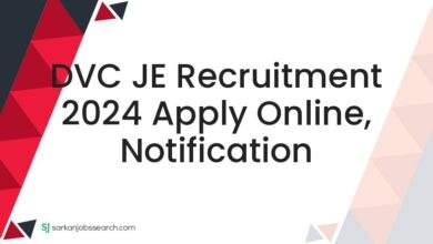 DVC JE Recruitment 2024 Apply Online, Notification