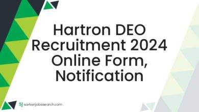 Hartron DEO Recruitment 2024 Online Form, Notification