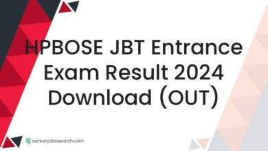 HPBOSE JBT Entrance Exam Result 2024 Download (OUT)