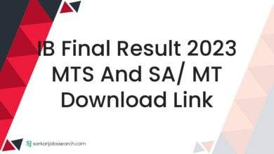 IB Final Result 2023 MTS and SA/ MT Download Link