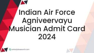 Indian Air Force Agniveervayu Musician Admit Card 2024