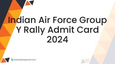 Indian Air Force Group Y Rally Admit Card 2024