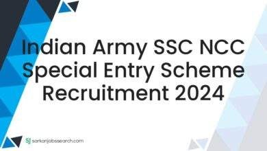 Indian Army SSC NCC Special Entry Scheme Recruitment 2024