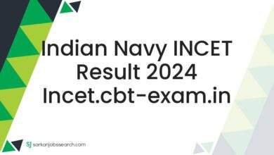 Indian Navy INCET Result 2024 incet.cbt-exam.in