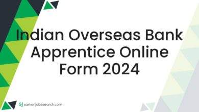 Indian Overseas Bank Apprentice Online Form 2024