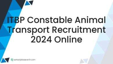 ITBP Constable Animal Transport Recruitment 2024 Online