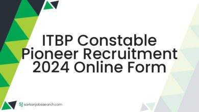 ITBP Constable Pioneer Recruitment 2024 Online Form