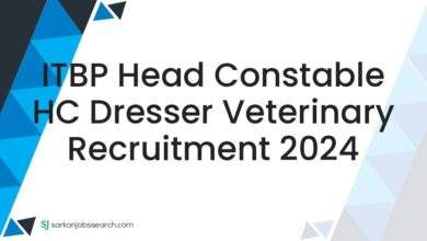 ITBP Head Constable HC Dresser Veterinary Recruitment 2024