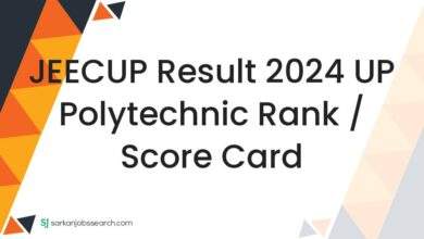 JEECUP Result 2024 UP Polytechnic Rank / Score Card