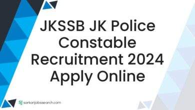 JKSSB JK Police Constable Recruitment 2024 Apply Online