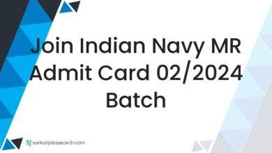 Join Indian Navy MR Admit Card 02/2024 Batch