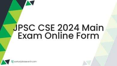 JPSC CSE 2024 Main Exam Online Form