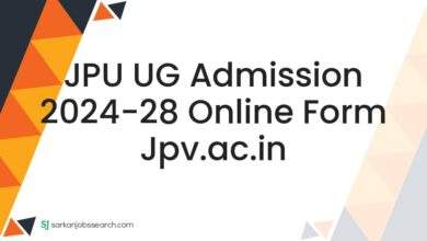 JPU UG Admission 2024-28 Online Form jpv.ac.in