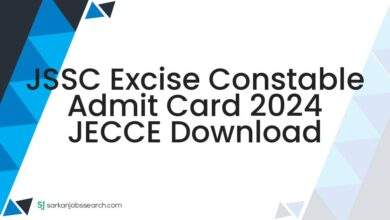 JSSC Excise Constable Admit Card 2024 JECCE Download