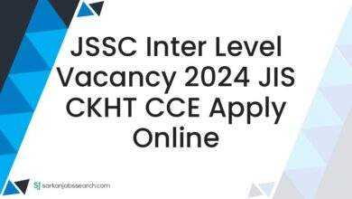 JSSC Inter Level Vacancy 2024 JIS CKHT CCE Apply Online