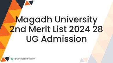 Magadh University 2nd Merit List 2024 28 UG Admission