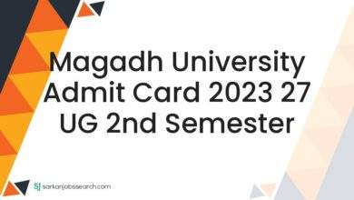 Magadh University Admit Card 2023 27 UG 2nd Semester