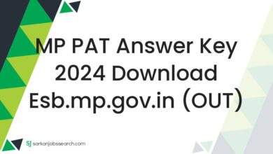 MP PAT Answer Key 2024 Download esb.mp.gov.in (OUT)