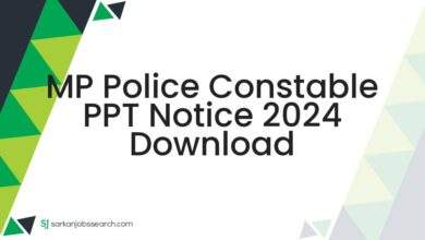 MP Police Constable PPT Notice 2024 Download