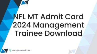 NFL MT Admit Card 2024 Management Trainee Download