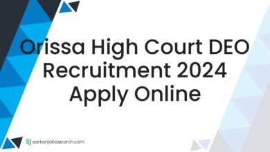 Orissa High Court DEO Recruitment 2024 Apply Online