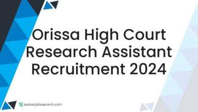 Orissa High Court Research Assistant Recruitment 2024