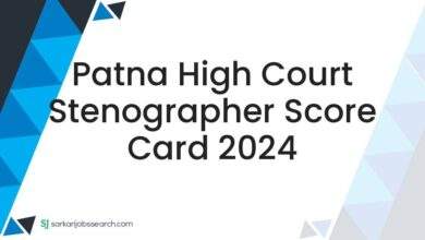 Patna High Court Stenographer Score Card 2024