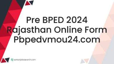 Pre BPED 2024 Rajasthan Online Form pbpedvmou24.com