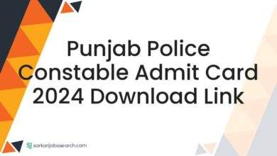 Punjab Police Constable Admit Card 2024 Download Link