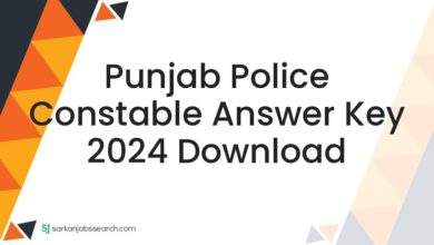 Punjab Police Constable Answer Key 2024 Download