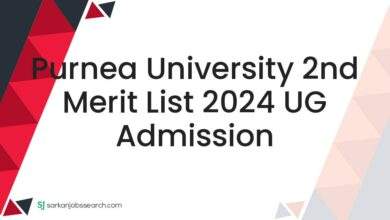 Purnea University 2nd Merit List 2024 UG Admission