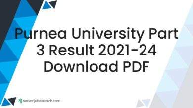 Purnea University Part 3 Result 2021-24 Download PDF