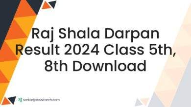 Raj Shala Darpan Result 2024 Class 5th, 8th Download